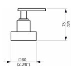 Acabamento Registro Base Docol 1/2" e 3/4" e 1" (Pequeno) Ocean Perflex