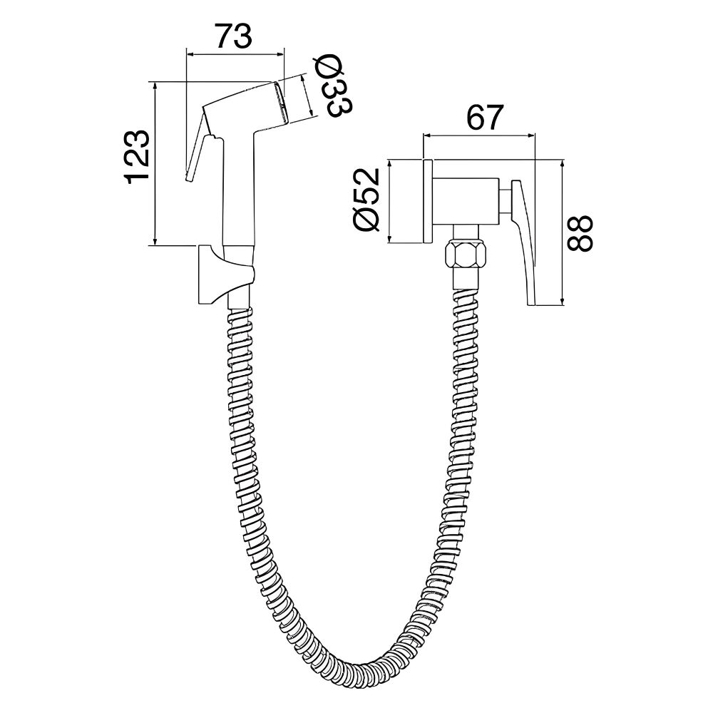Ducha Higiênica Lorenlike Cromado Lorenzetti