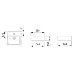 Cuba de Apoio Quadrada Óptica 35 x 35cm Branco Roca