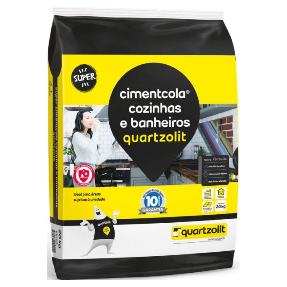 Argamassa para Cozinha e Banheiro 20kg Cinza Quartzolit