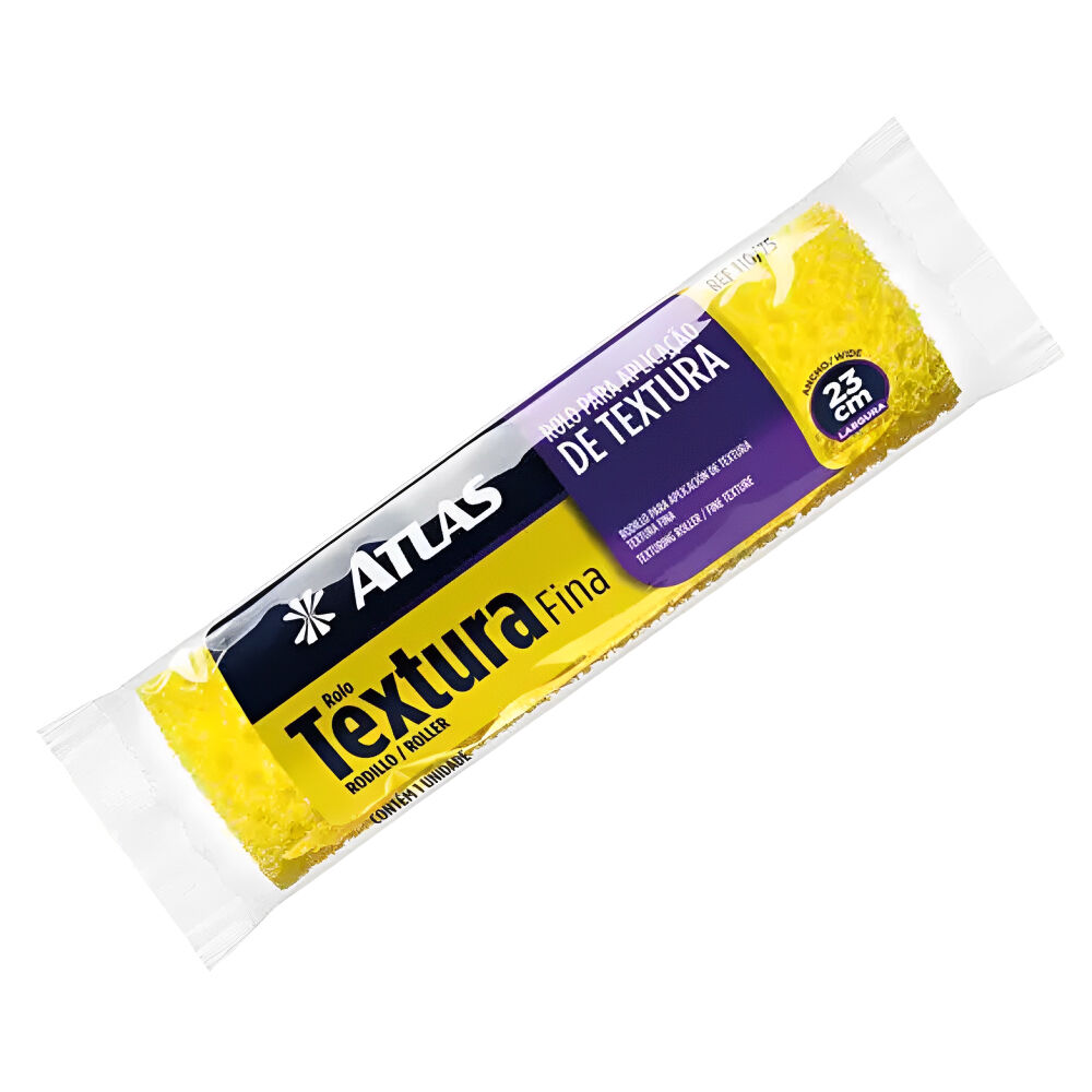 Rolo de Espuma Textura Fina sem Suporte 23cm Atlas 110/75