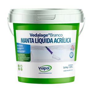 Manta Líquida Acrílica Vedalage Branca 3,6Kg Viapol Manta Líquida Acrílica Vedalage Branca 3,6Kg Viapol