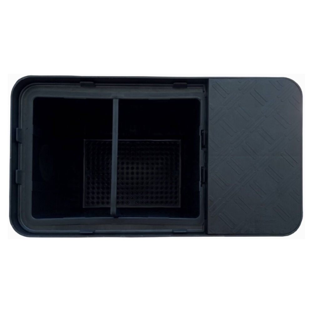 Caixa de Gordura Sifonada 52x29x48cm 50L Preta Mallton