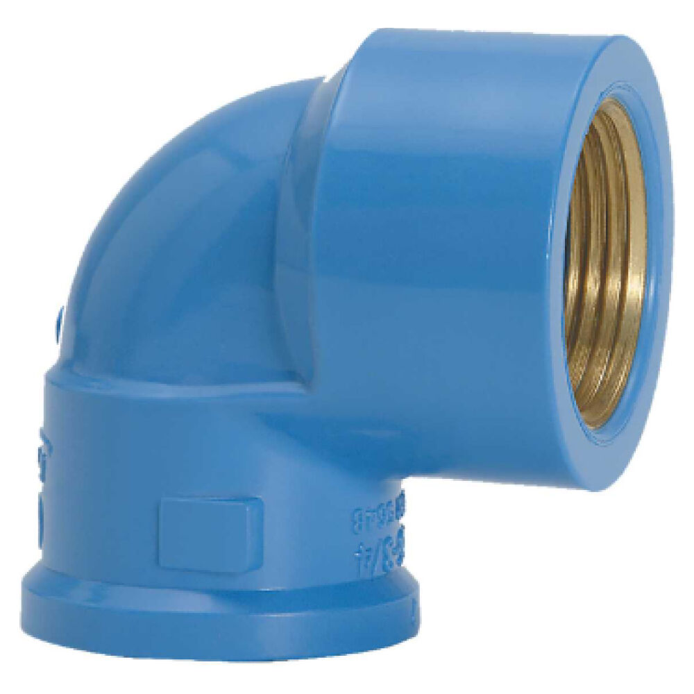 Joelho 90° Soldável com Bucha de Latão Azul Amanco