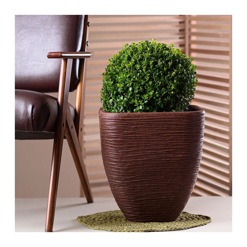 Vaso de Plantas Nice Polietileno 28cm Café Afort