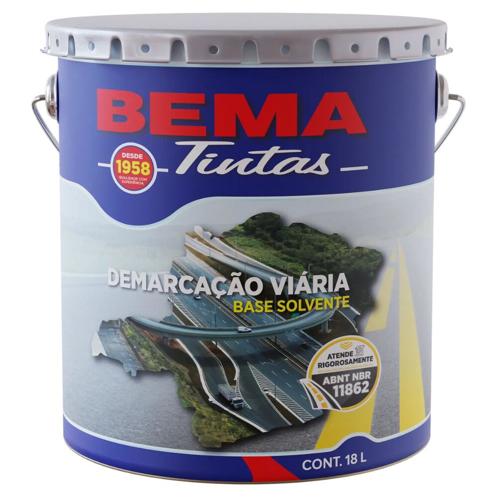 Tinta Acrílica para Demarcação Viária Bemavia 18L Bema