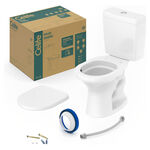 Kit Vaso Sanitário com Caixa Acoplada e Itens de Instalação Net Branco Celite