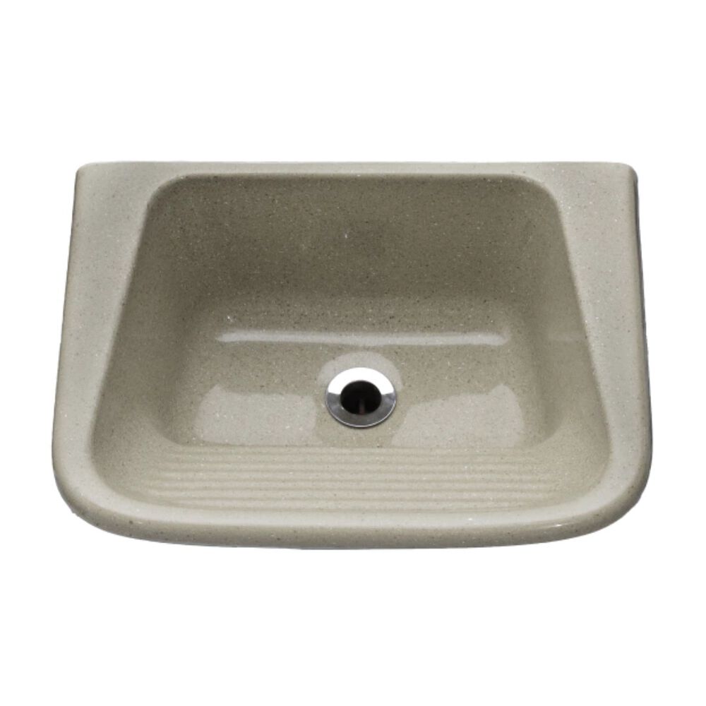 Tanque em M&aacute;rmore Sint&eacute;tico 50x40cm Marrom Imperial Decoralita