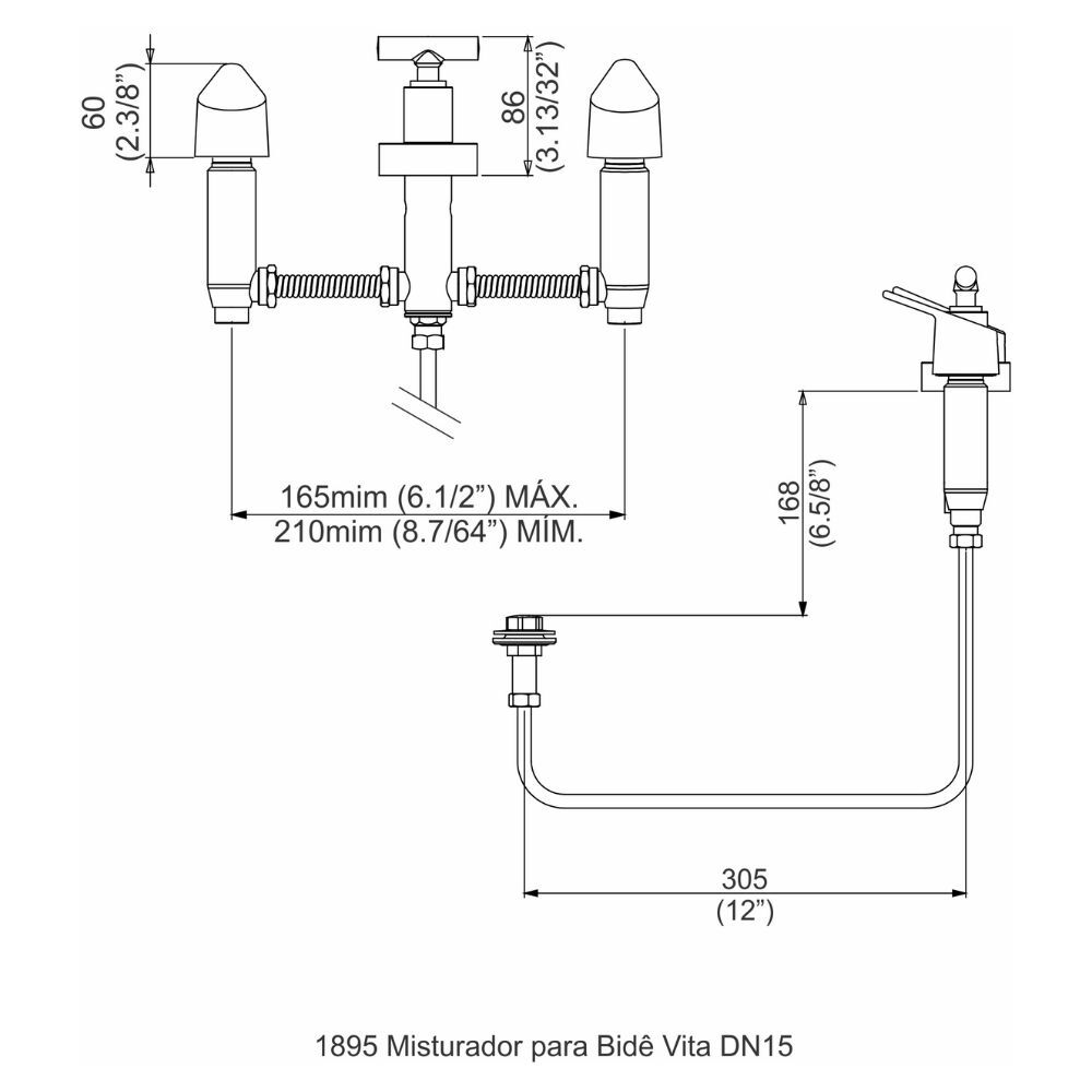 Misturador para Bid&ecirc; Vita Perflex
