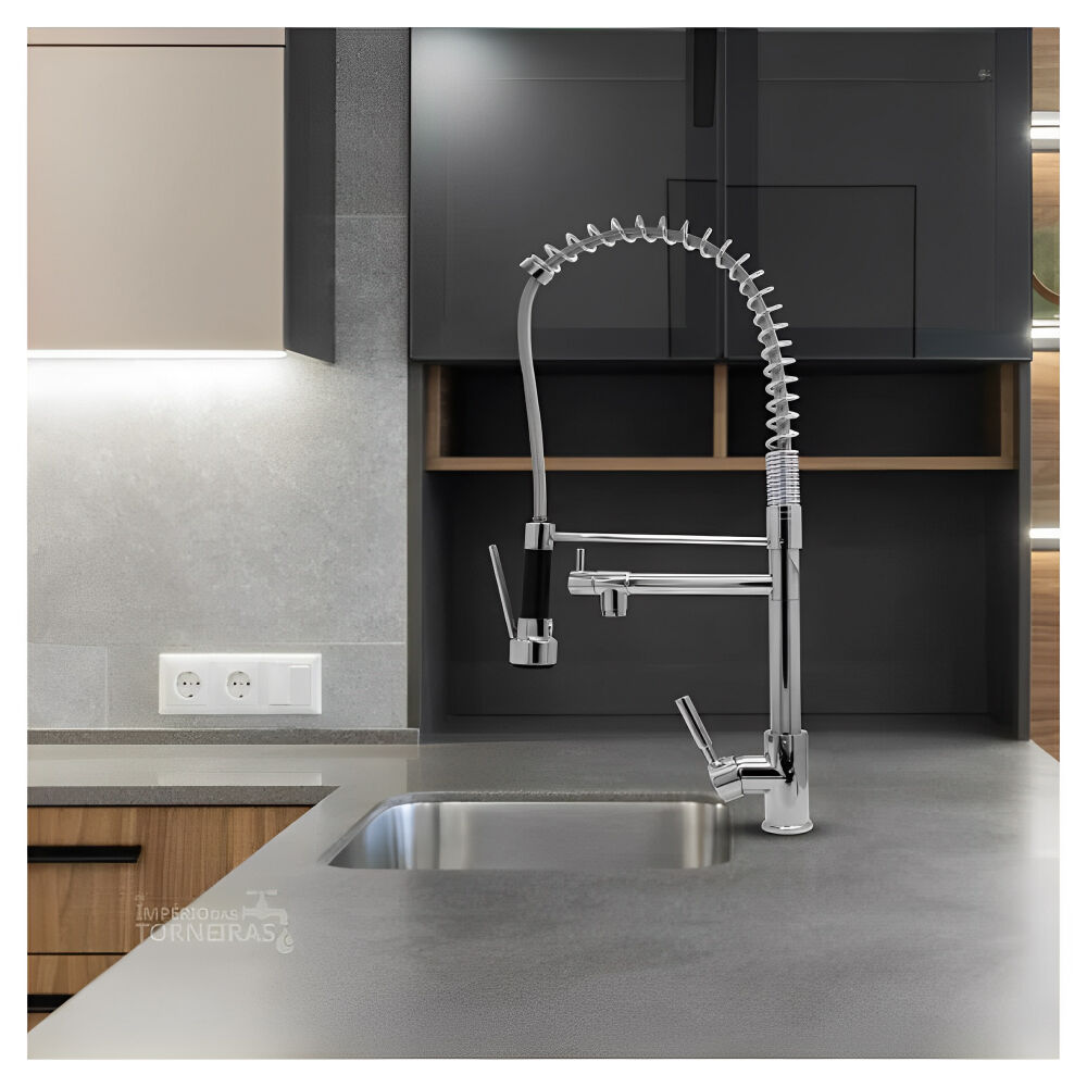 Misturador Monocomando Gourmet 2088 Cromado Metalplas