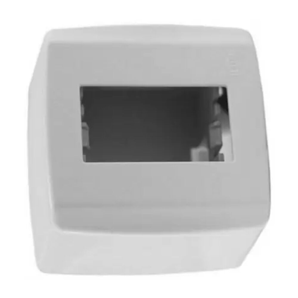 Conjunto Base e Moldura Box Slim 1 Modulo Branco Ilumi