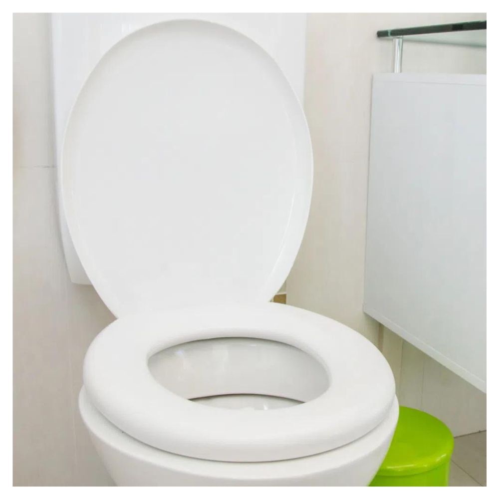 Assento Sanitário Oval Almofadado Astra Branco