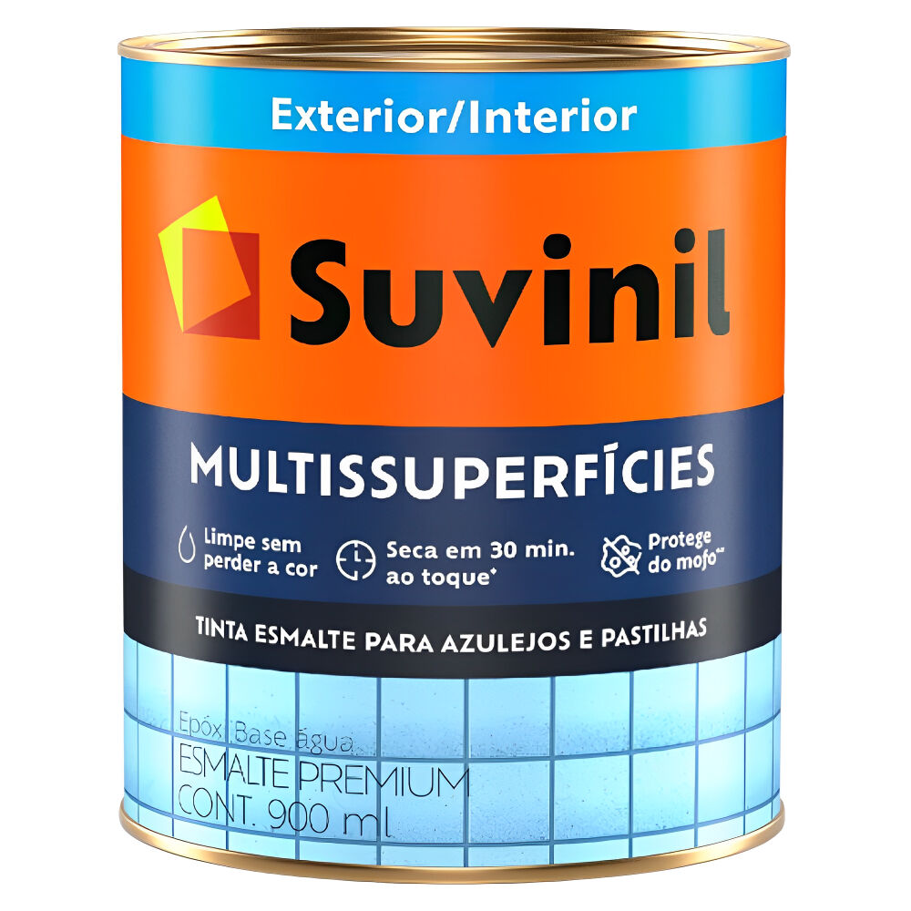 Esmalte Acetinado Premium Epóxi Multissuperfícies Branco 900ml Suvinil