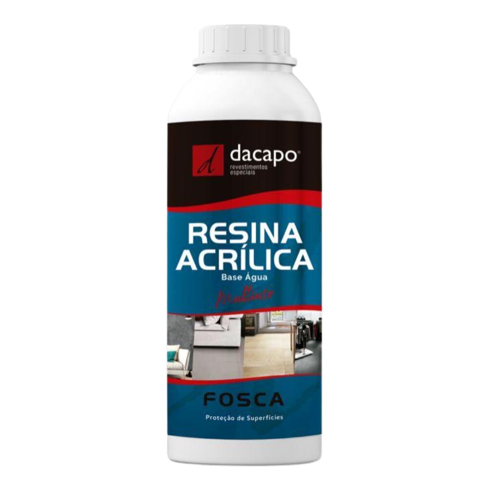 Resina Acrílica Acabamento Interno Piso Cimento Queimado 1L Dacapo