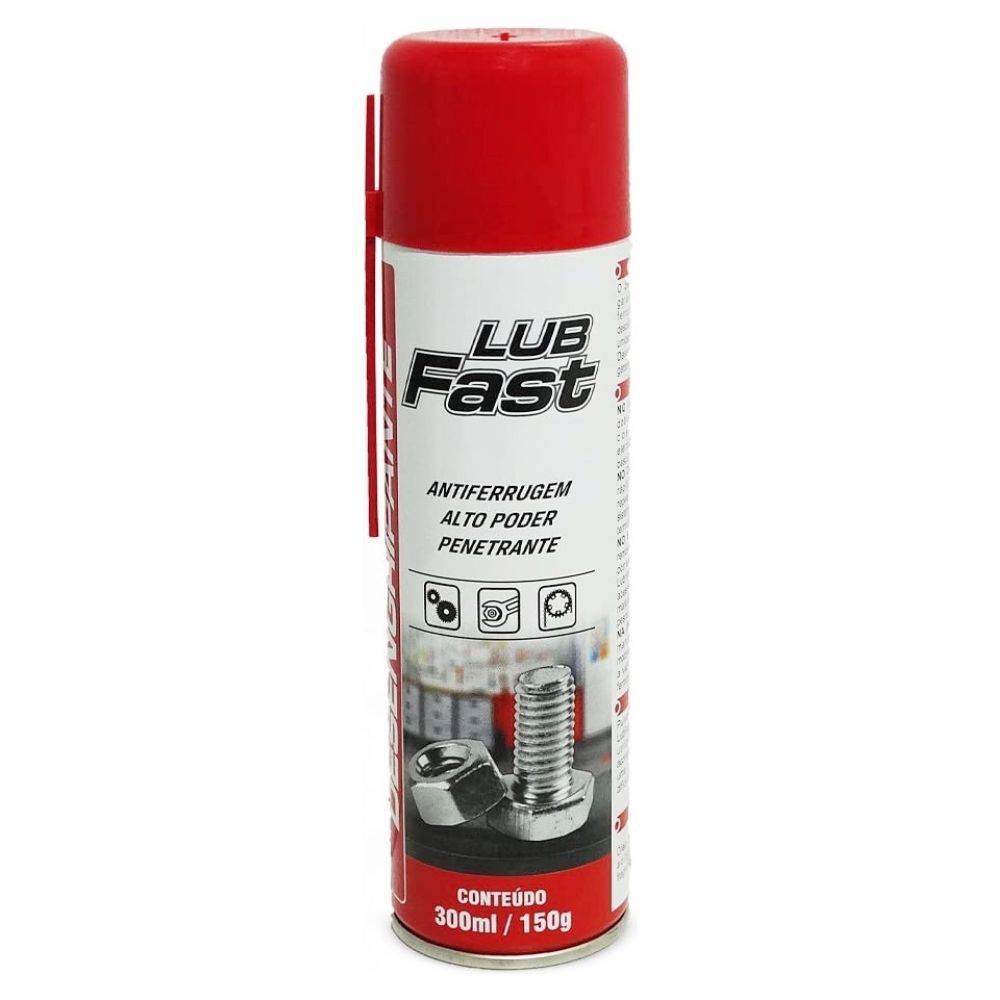 Spray Óleo Lubrificante Desengripante 300ml Antiferrugem Lub Fast Aeroflex