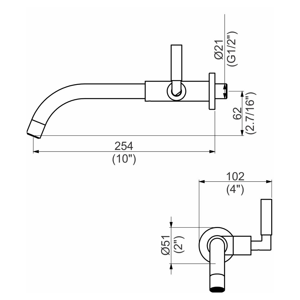 Torneira de Parede para Banheiro Titânio Futura Perflex