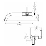 Torneira de Parede para Banheiro Titânio Futura Perflex