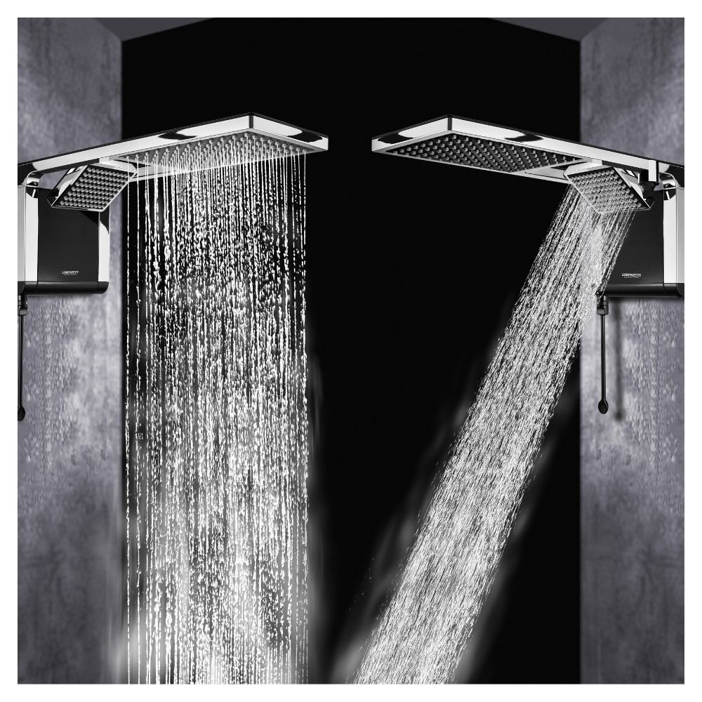 Chuveiro Lorenzetti Acqua Duo Flex Eletrônico Preto/Cromado