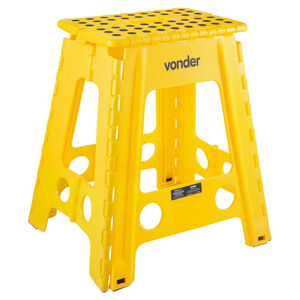 Banqueta Plástica Dobrável 450mm Amarela Vonder Banqueta Plástica Dobrável 450mm Amarela Vonder