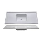 Pia em Mármore Sintético 120x54cm Branco Gelo Decoralita