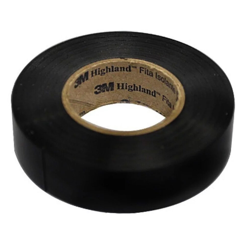 Fita Isolante Highland 19mm x 20m Preta 3M