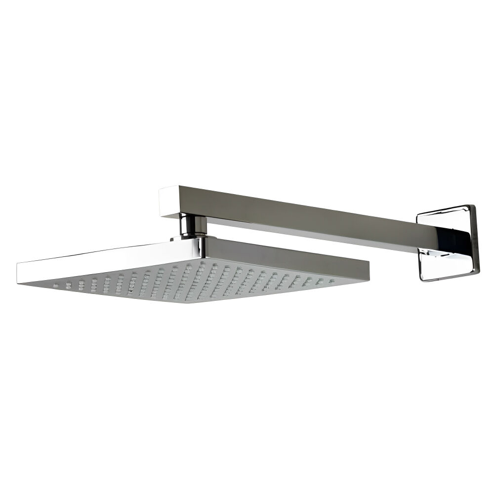 Ducha Articulada Exacto 20x20cm Cromada Metalplas