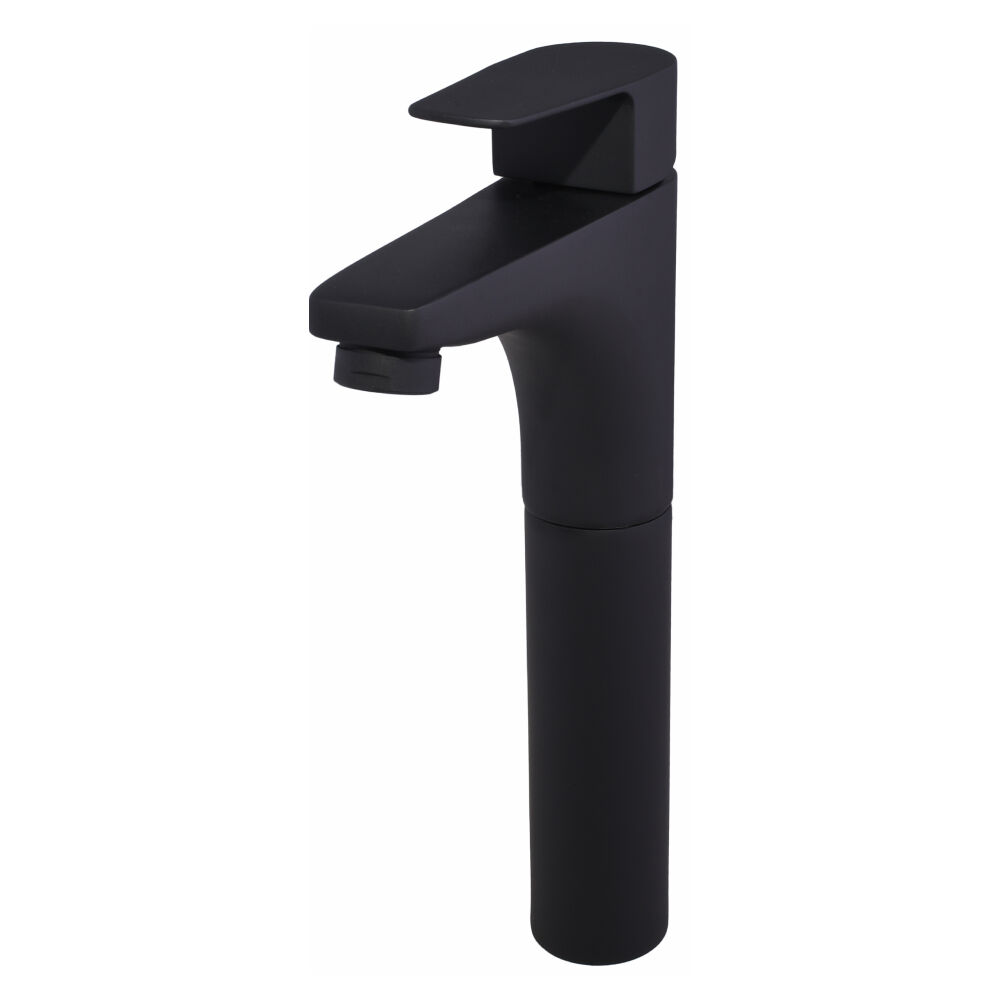 Torneira Misturador Monocomando para Banheiro Alto Preto Fosco Color Led Perflex
