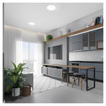 Painel Plafon LED de Embutir Redondo 24W 6500K Bivolt Branco Avant