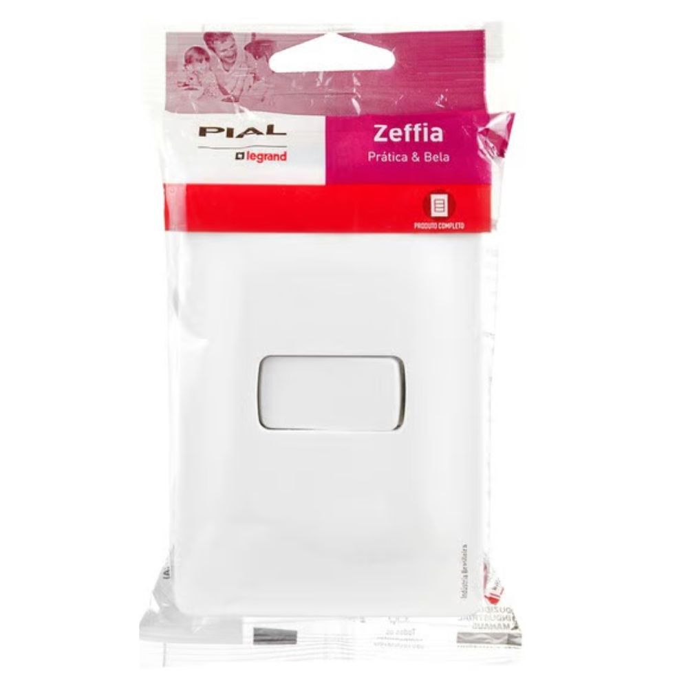 Conjunto Montado Interruptor Simples Zeffia Branco 10A/250V Legrand