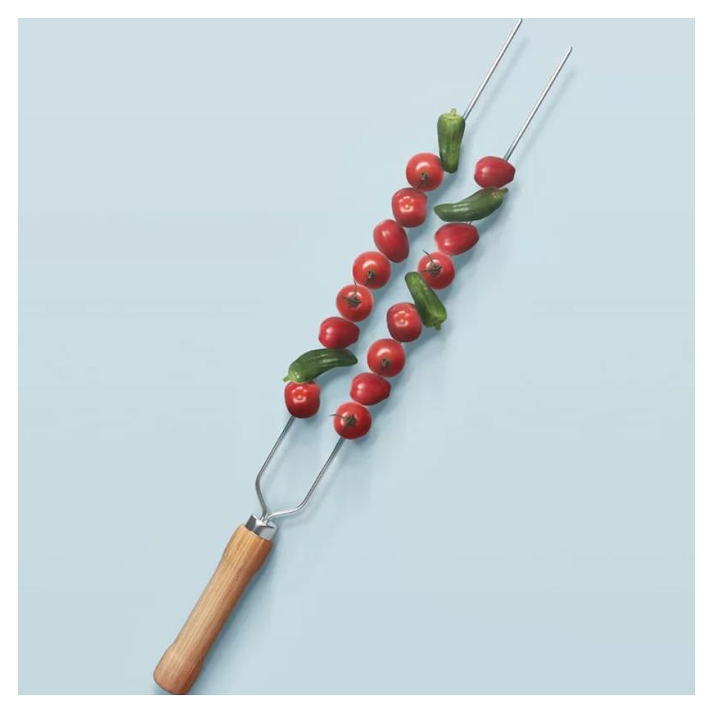 Espeto Duplo para Churrasco 65cm MOR