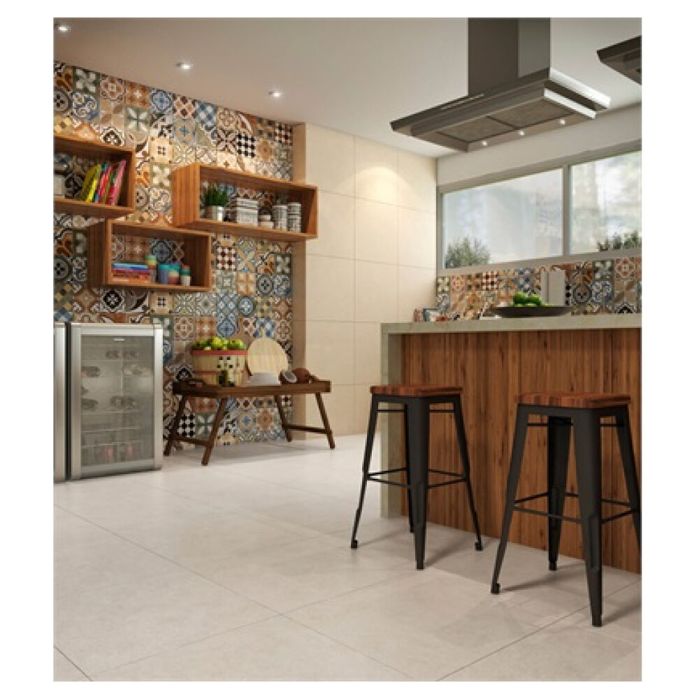 Piso Cerâmico Oxford Grigio 60x60cm Bold - Biancogres