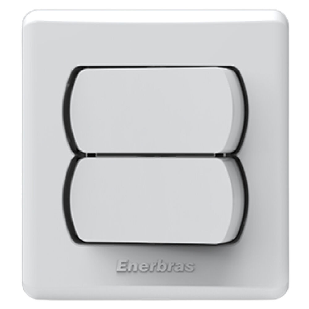 Conjunto Interruptores 2 Teclas Neo Sottile Branco Enerbras