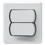 Conjunto Interruptores 2 Teclas Neo Sottile Branco Enerbras