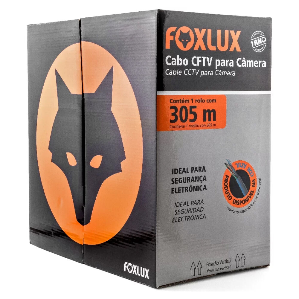 Cabo de Rede CFTV para Câmera 305m Foxlux