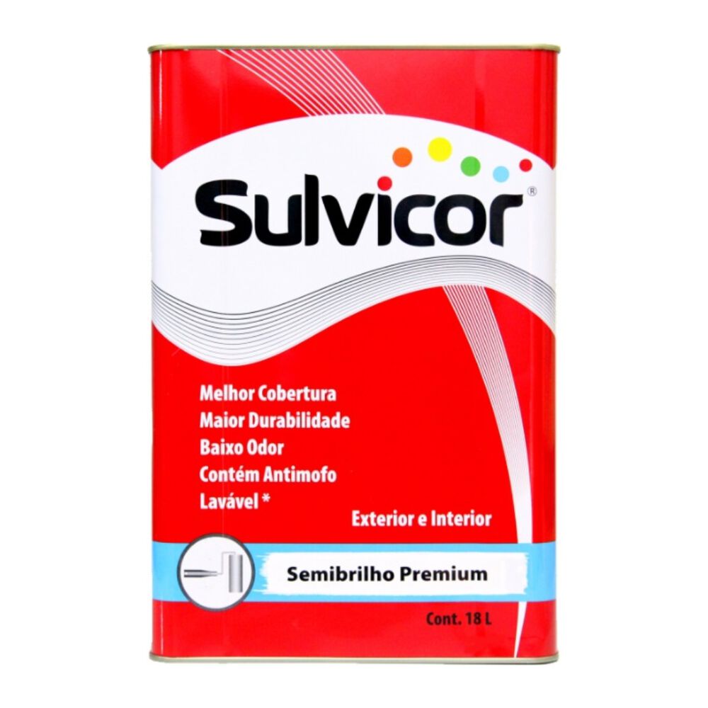 Tinta Acrílica Premium Semibrilho 18L Branco Sulvicor