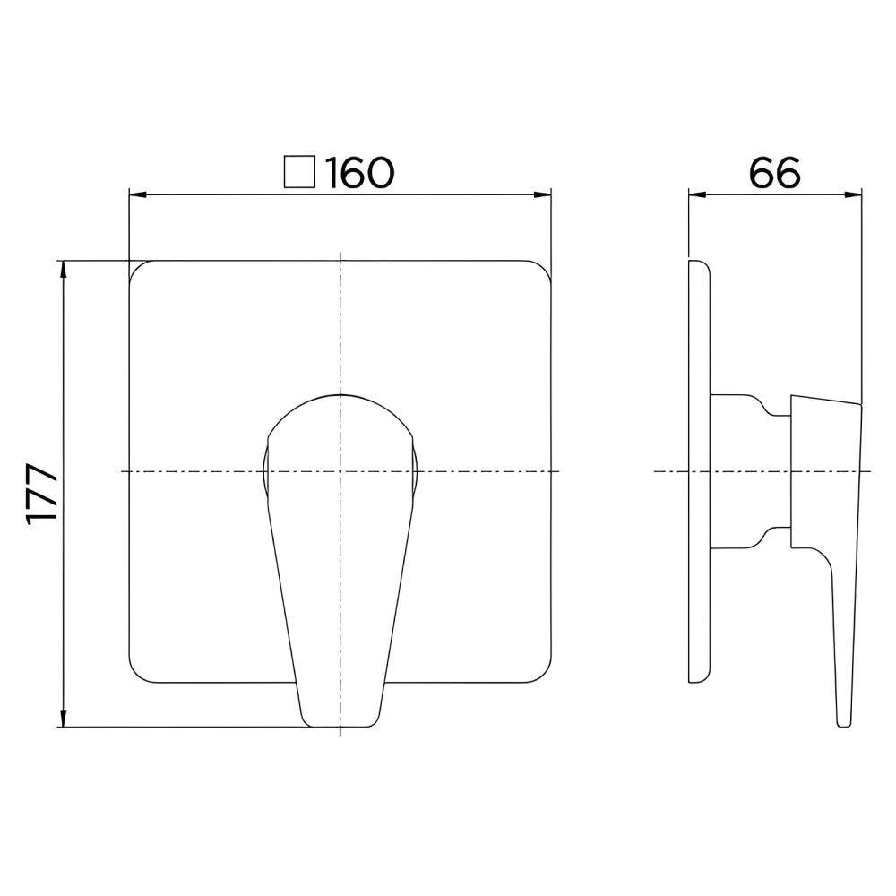 Acabamento Monocomando para Chuveiro Baixa pressão 3/4" Lift Cromado Docol