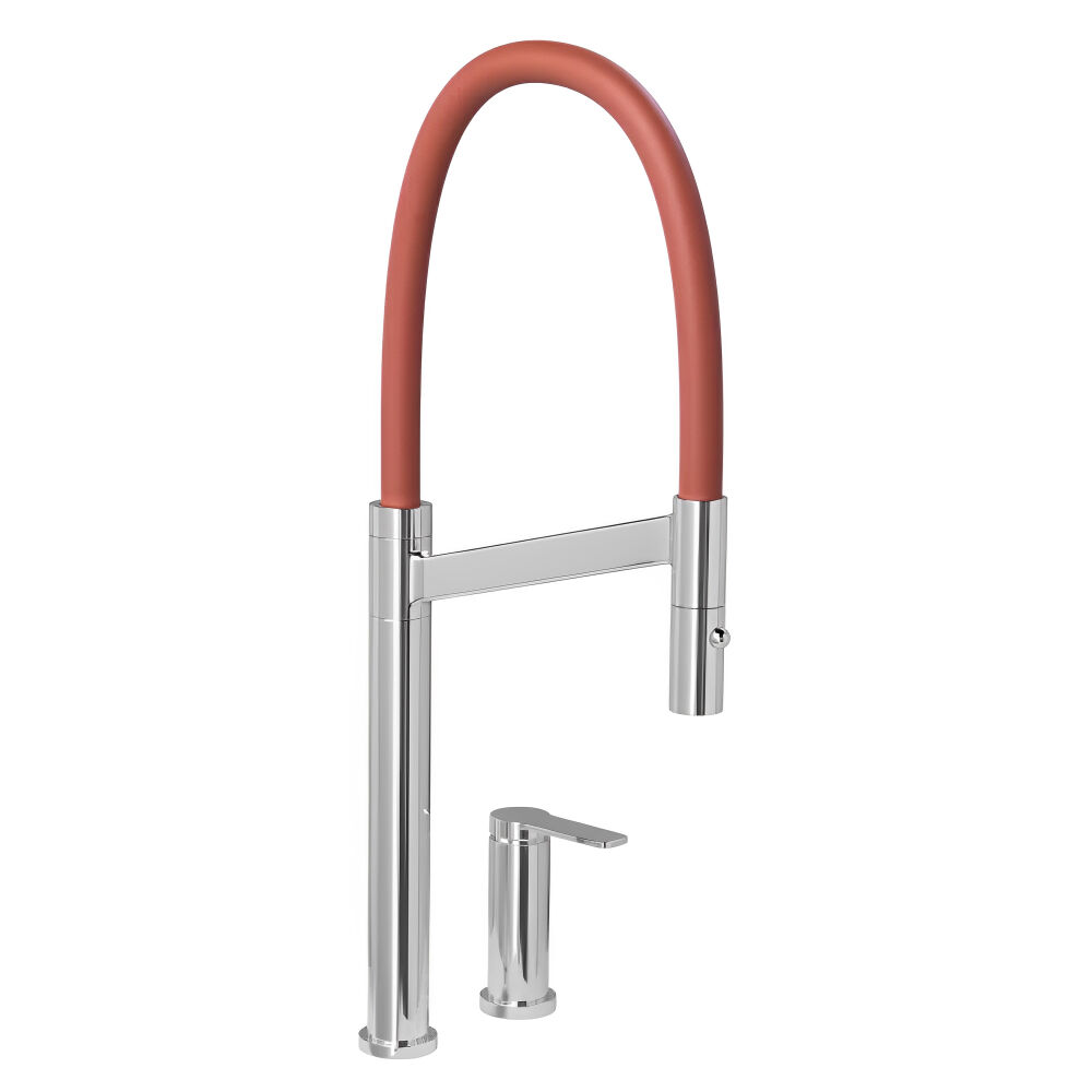 Misturador Monocomando de Mesa para Cozinha Colore Cromado e Terracota Deca