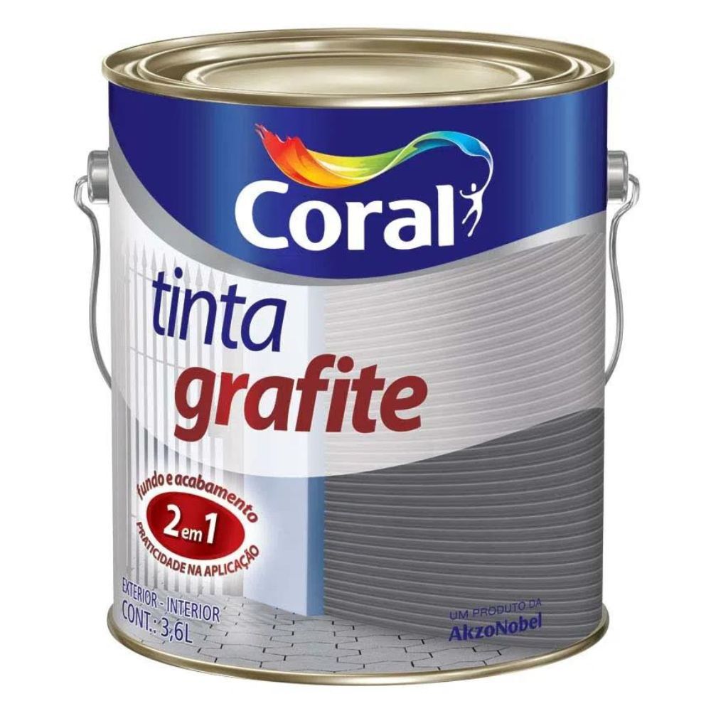Esmalte Sintético Tinta Grafite Fosco 3,6L Coral