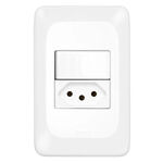 Interruptor 1 Simples + 1 Tomada Pop 4x2 10A Legrand
