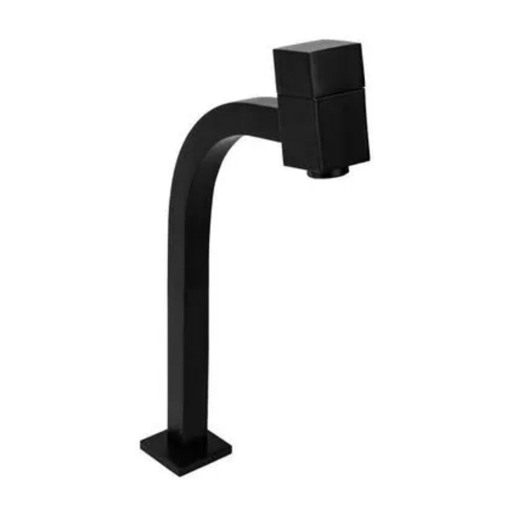 Torneira para Lavatório Piazza Bica Alta 1/2" Preto Addra