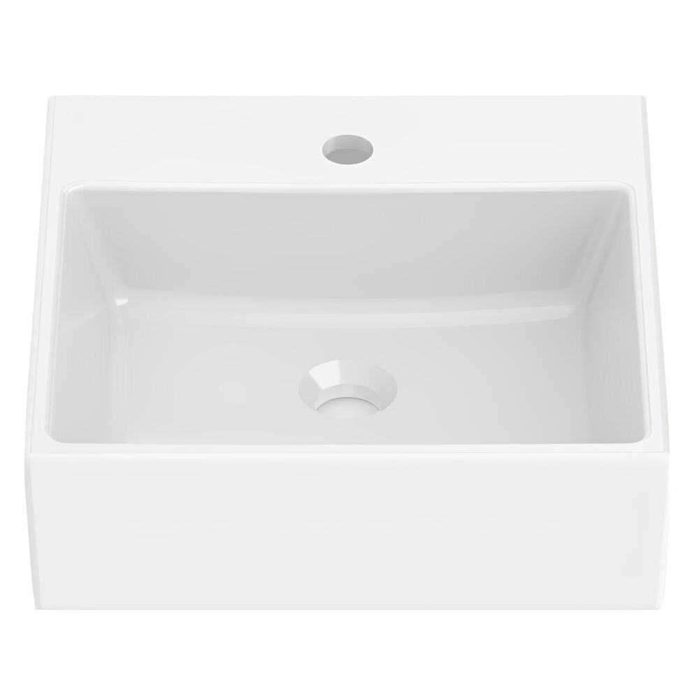 Cuba de Apoio com Mesa Óptica 42x42cm Branco Roca