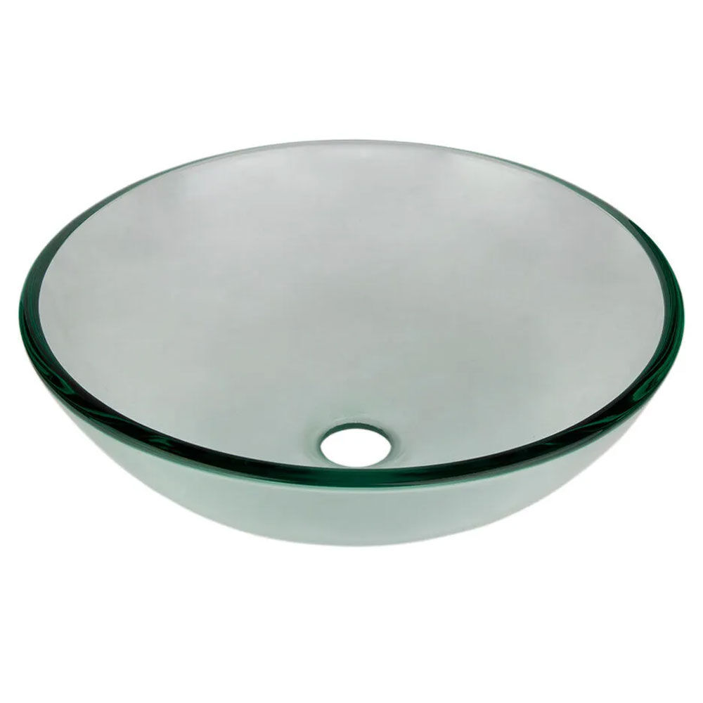 Cuba de Apoio para Lavatório Court Vidro 38cm Transparente Addra