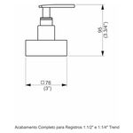 Acabamento Registro Base Deca 1.1/4" e 1.1/2" (Grande) Trend Perflex