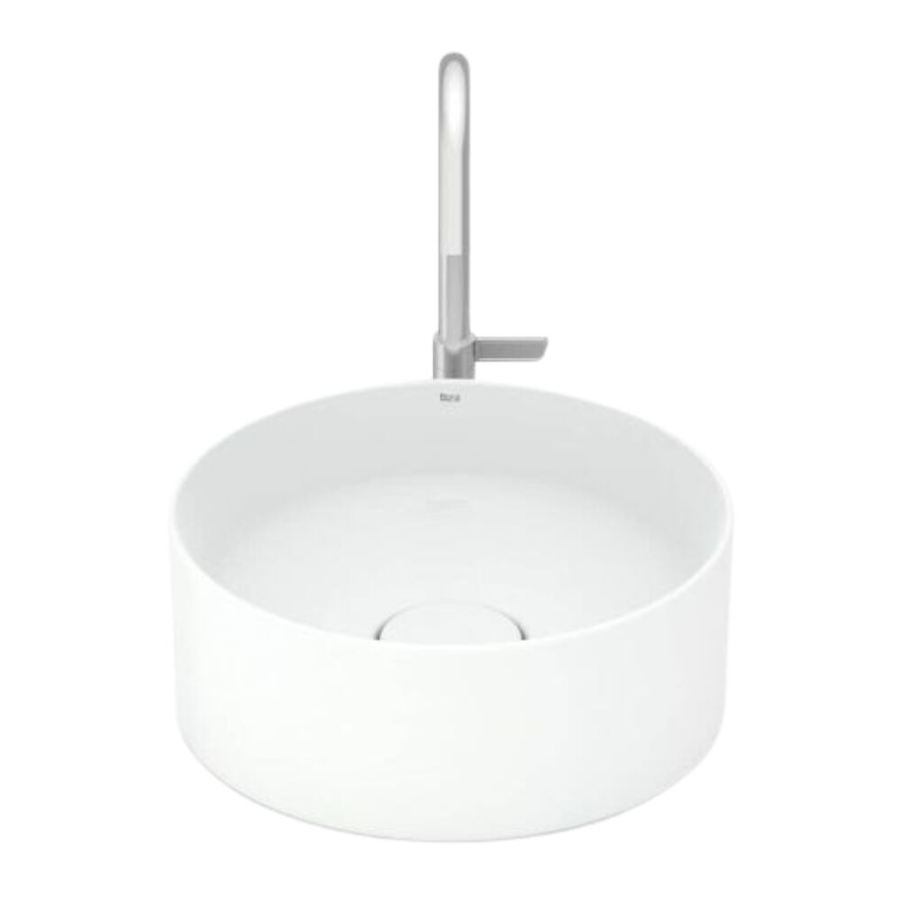 Cuba de Apoio Redonda T1 Terra 30x30cm Branca Roca