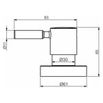 Acabamento Registro Base Docol 1/2" e 3/4" e 1" (Pequeno) Slim Perflex