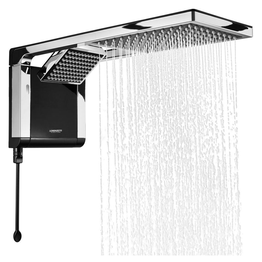 Chuveiro Lorenzetti Acqua Duo Flex Eletrônico Preto/Cromado