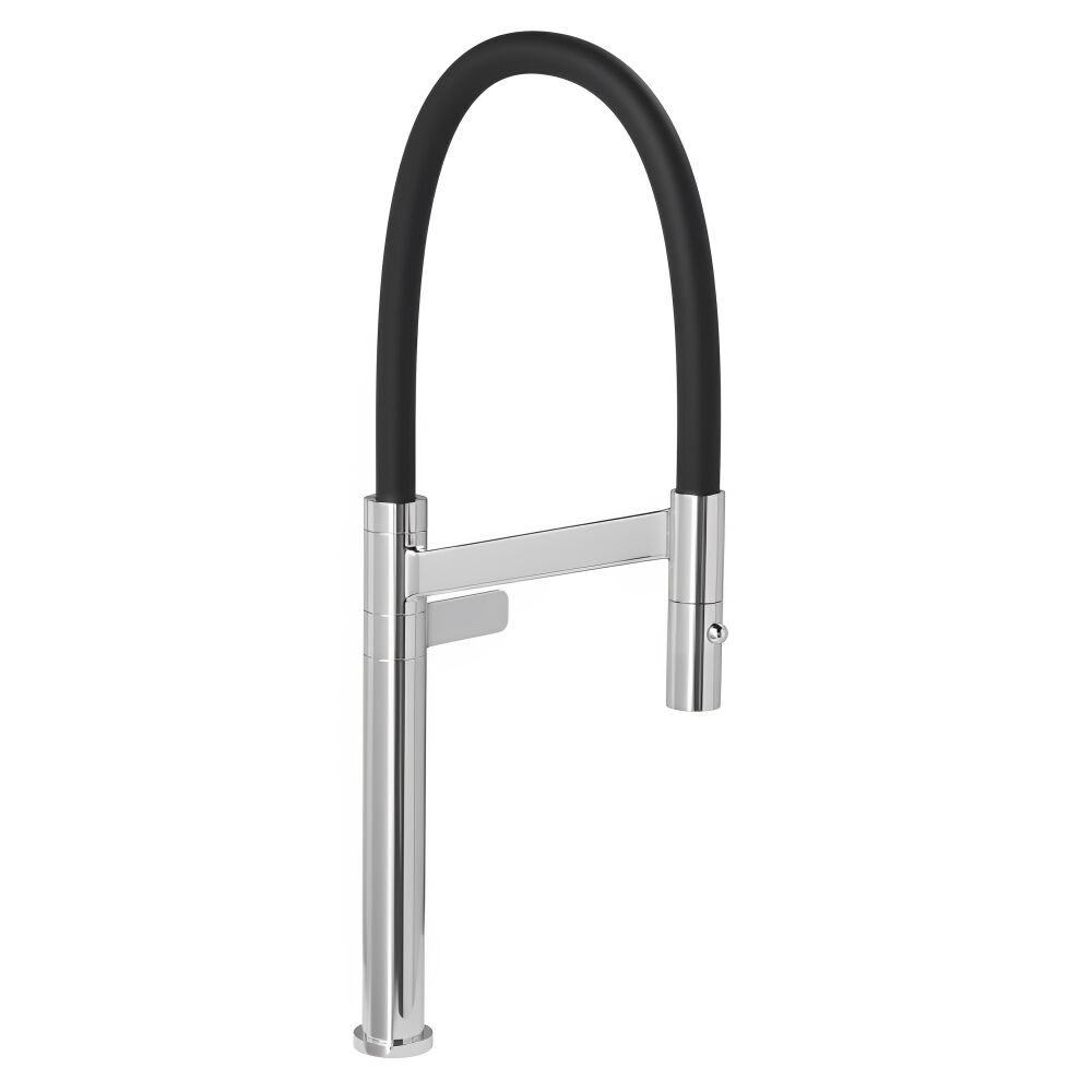 Torneira de Mesa para Cozinha Bica Alta Colore Cromado/Preto Deca