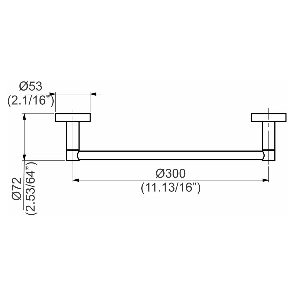 Porta Toalha de Rosto Barra Slim Perflex