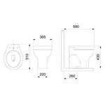 Vaso Sanitário Convencional para PCD sem Abertura Frontal Acesso Confort Branco Celite