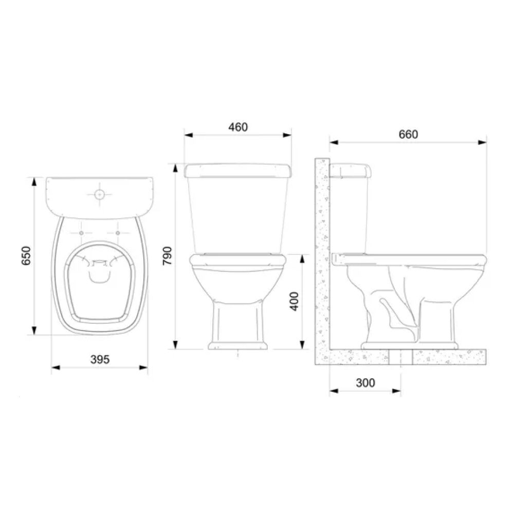 Kit Vaso Sanitário com Caixa Acoplada Ecoflush Fit Plus Branco Celite